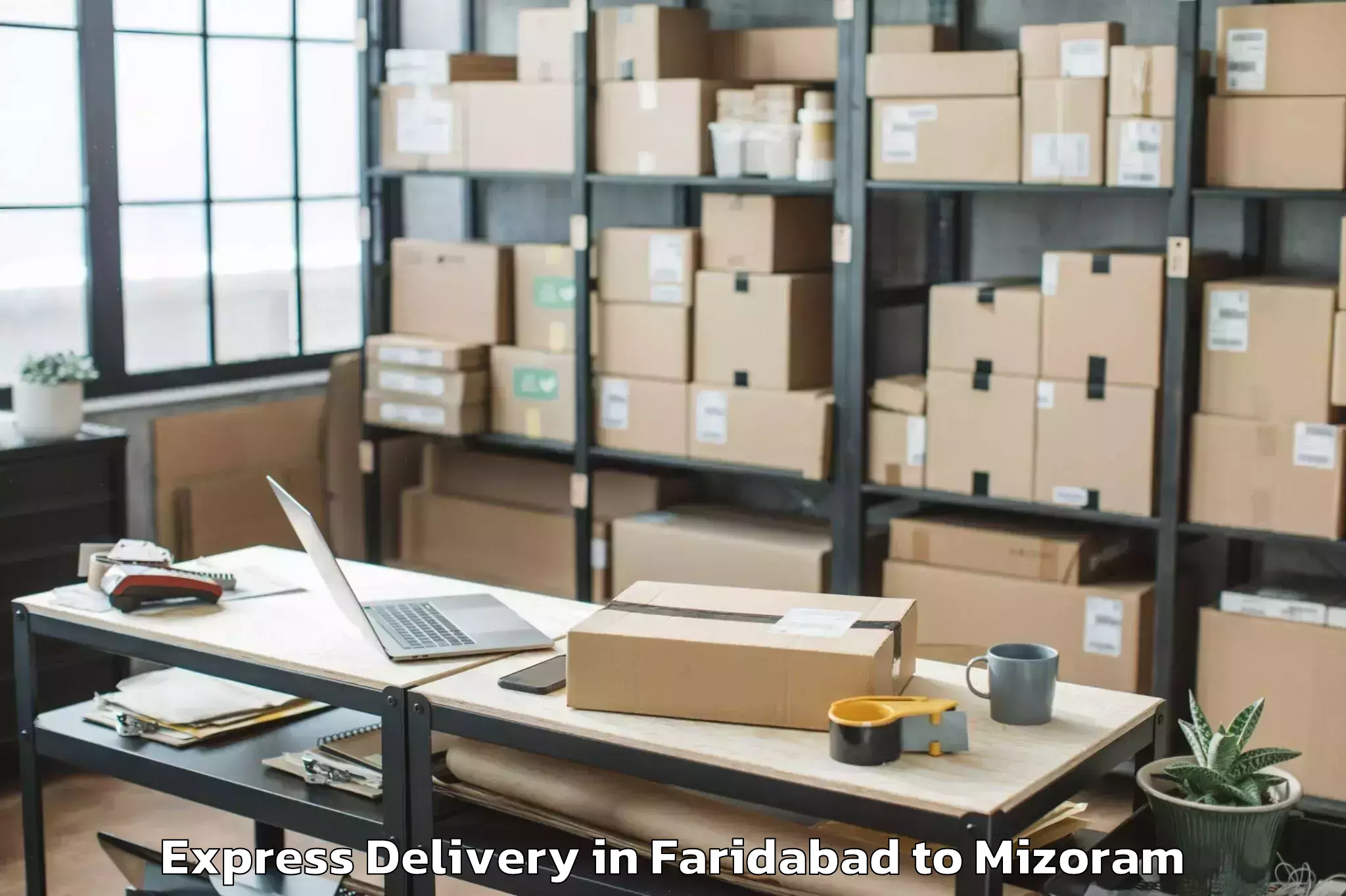 Faridabad to Darlawn Express Delivery